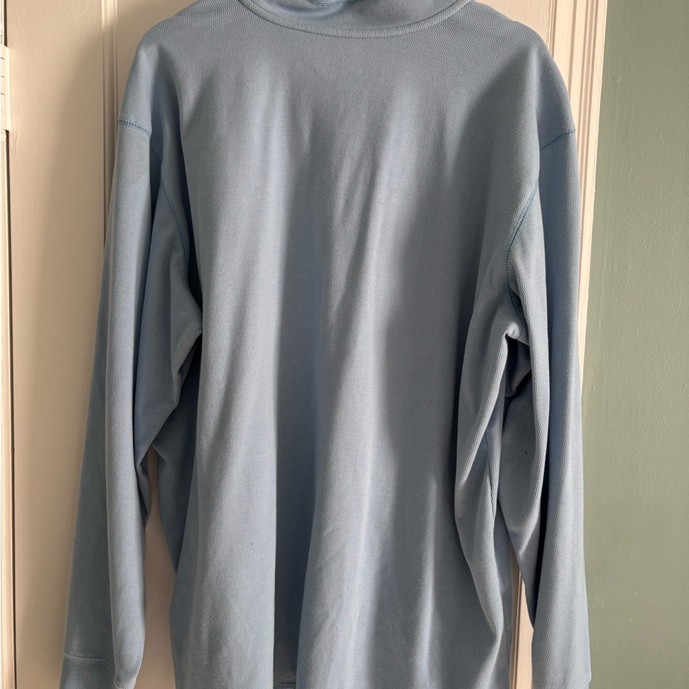 Carhartt Men's Light Blue Relaxed Fit 1/4 Zip - Picture 2 of 2
